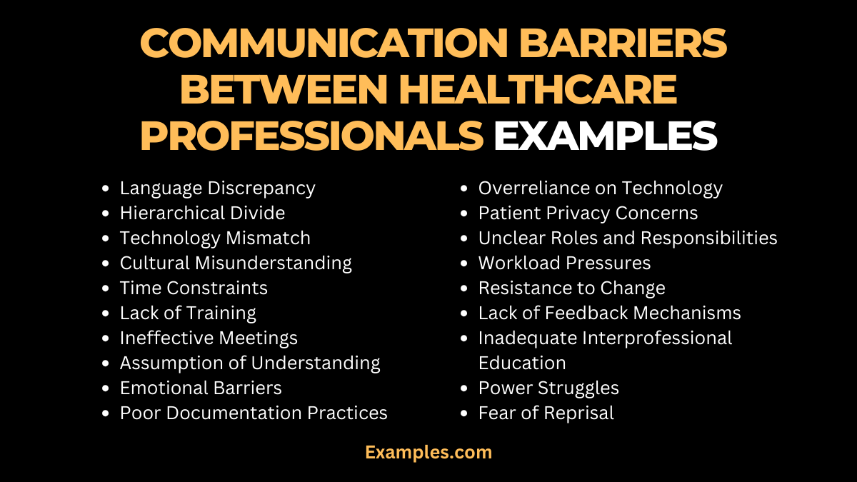 Communication Barriers Between Healthcare Professionals Examples , PDF