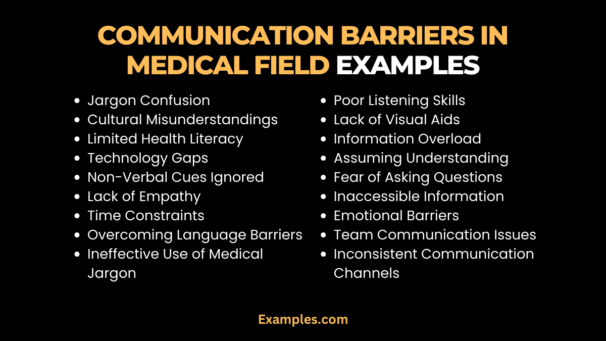 communication barriers in medical field examples