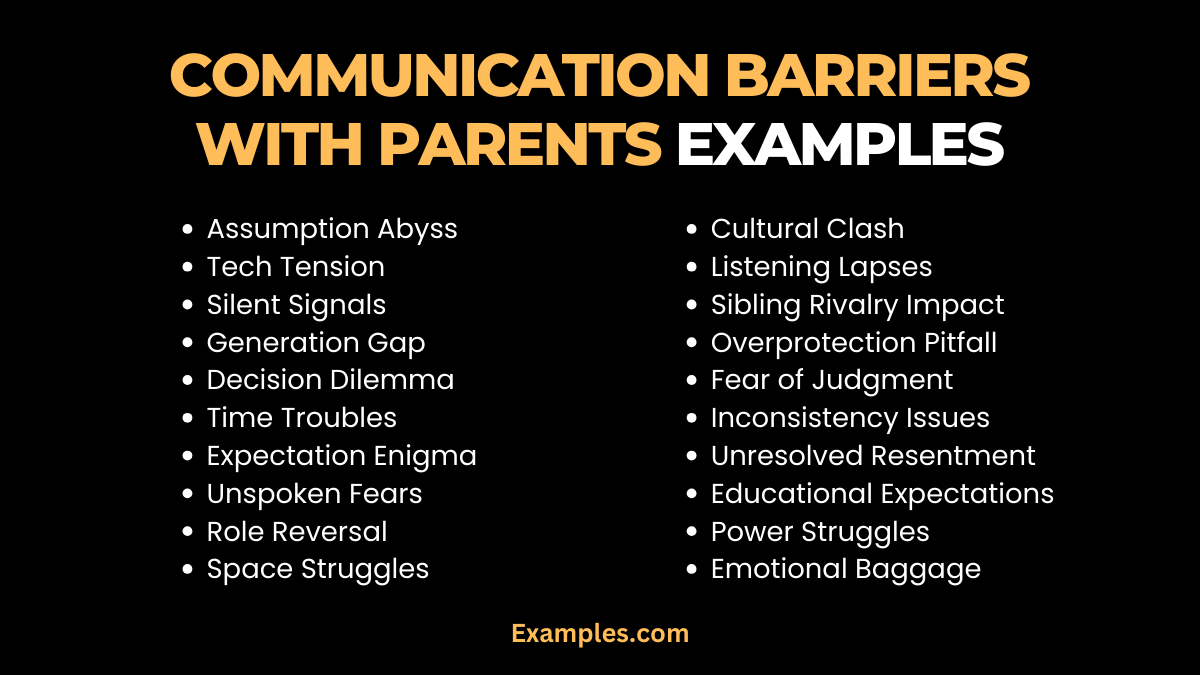 communication barriers with parents examples