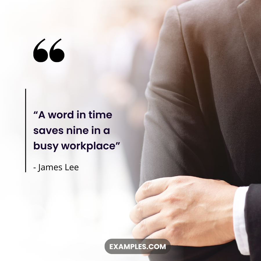 communication quote for work by james lee