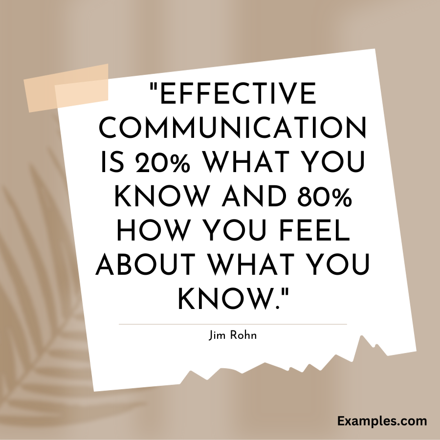 communication quote for work by jim rohn