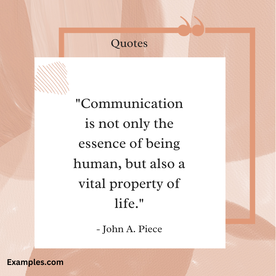 communication quote for work by john a