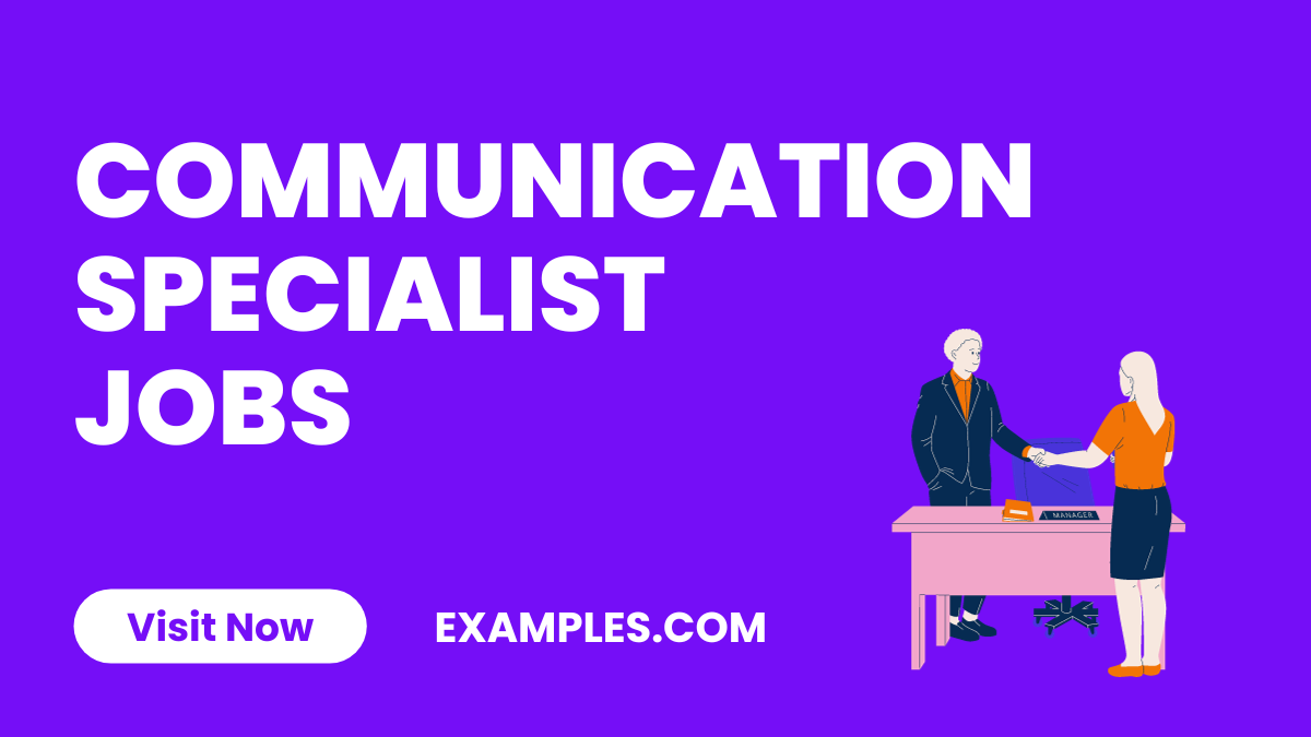 Communication Specialist Jobs image
