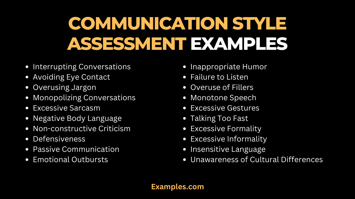 communication style assessment examples