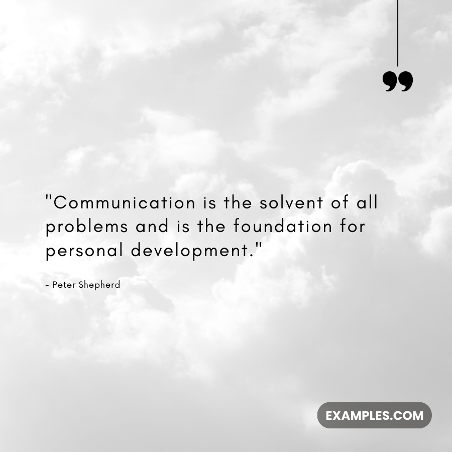 communication is the solvent quote by peter shepherd