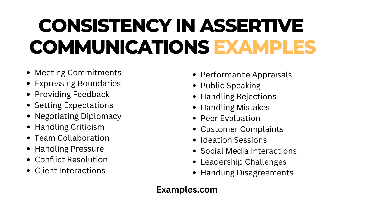 consistency in assertive communication examples 