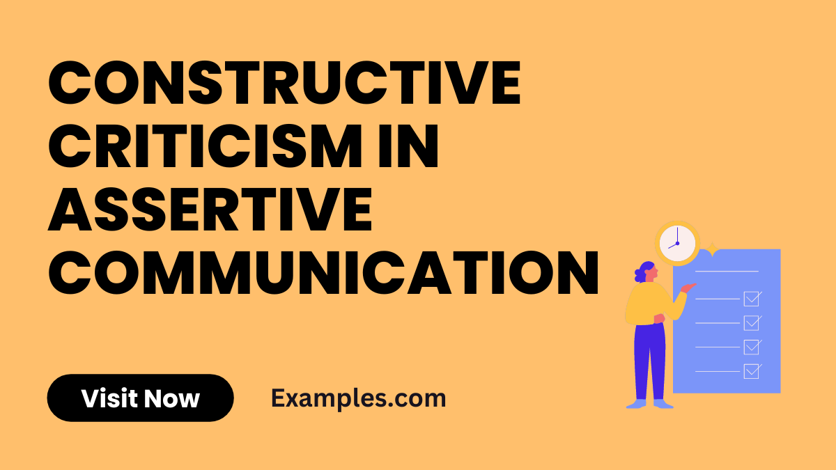 Constructive Criticism In Assertive Communication
