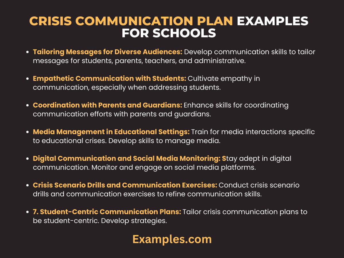 crisis communication plan examples for schools