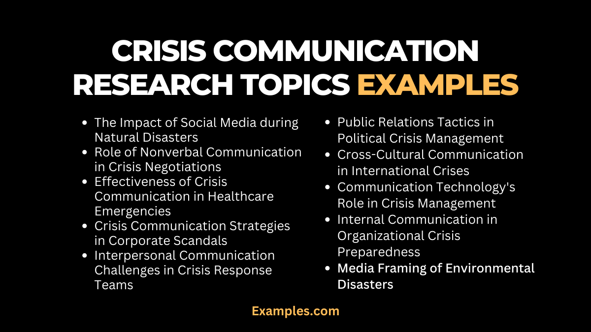 crisis communication research topics examples