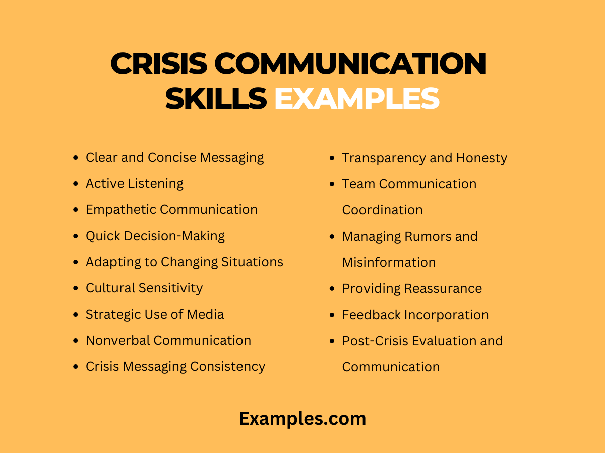 crisis communication skills examples