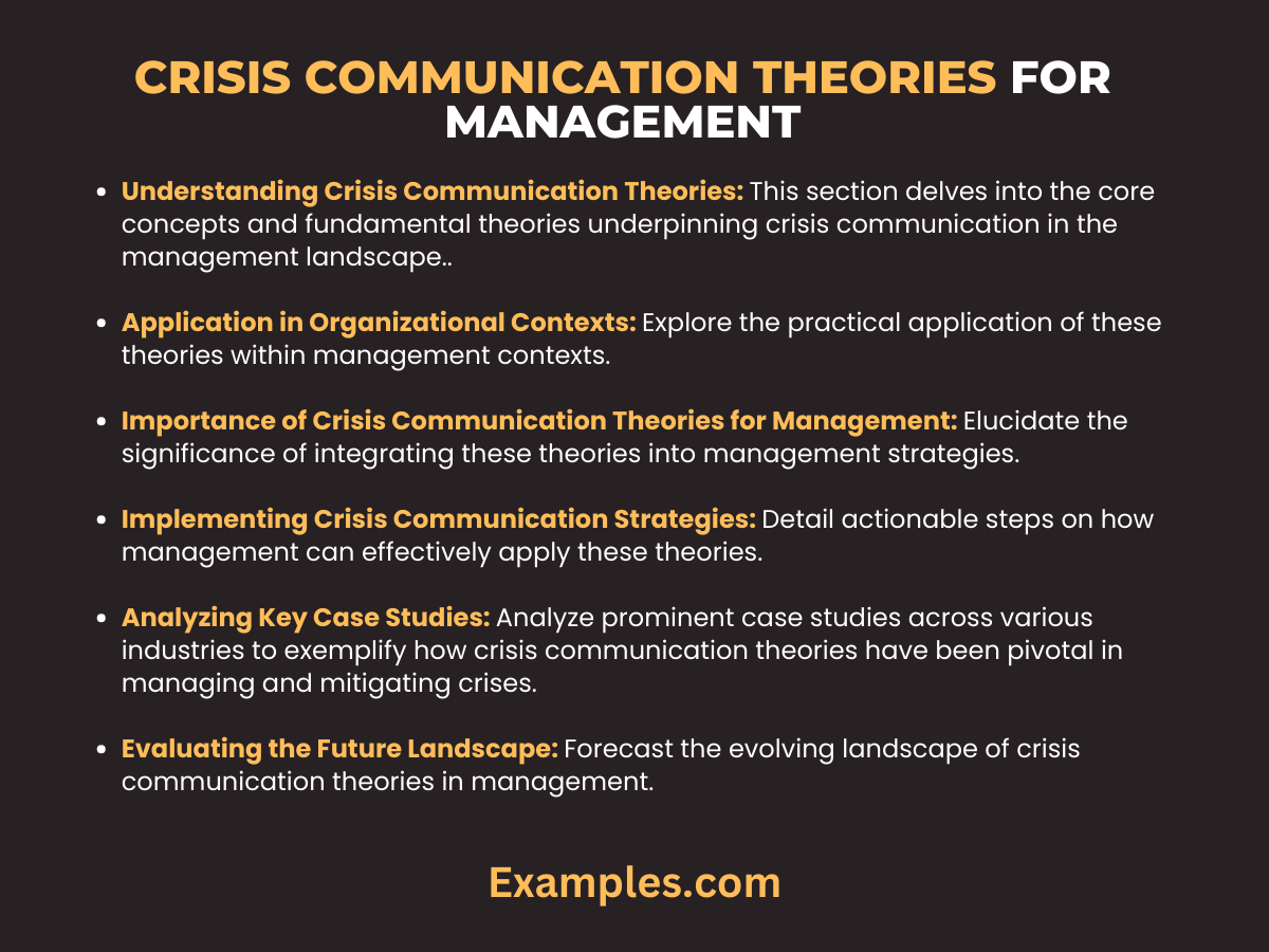 crisis communication theories for management