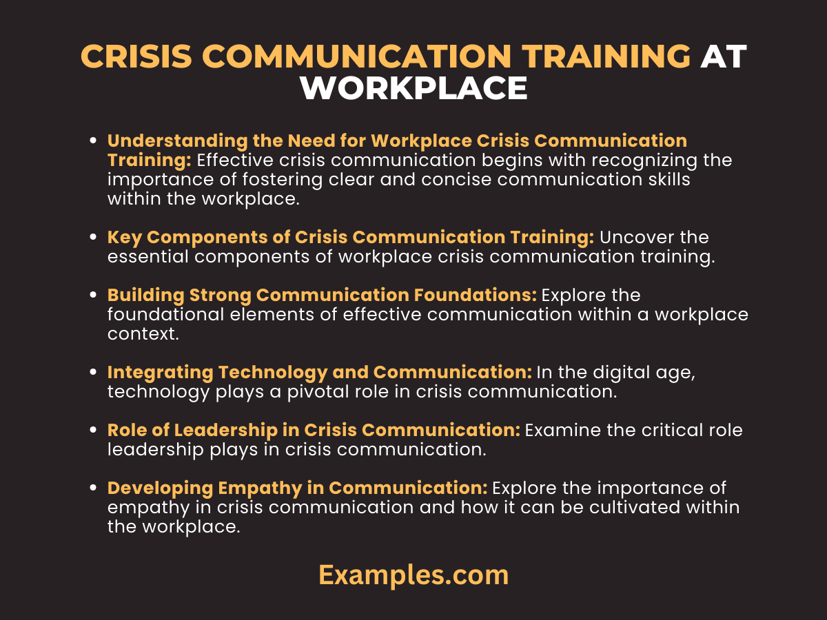 Crisis Communication Training: Examples, PDF