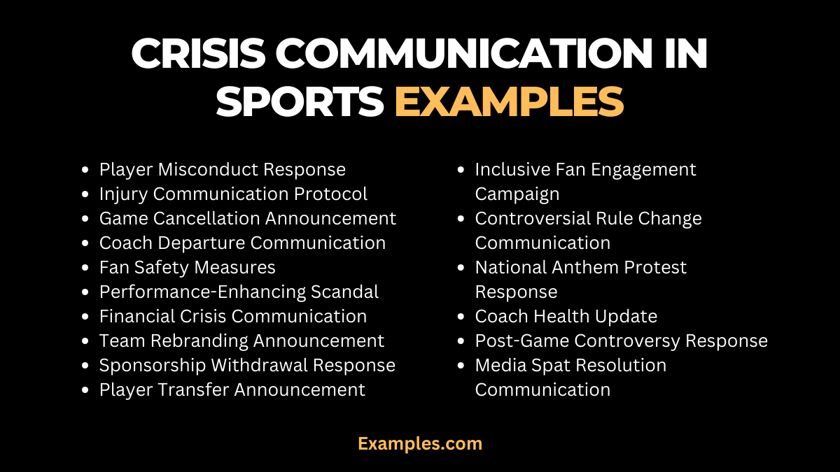 crisis communication in sport examples