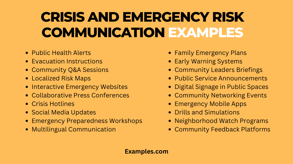 crisis and emergency risk communication example
