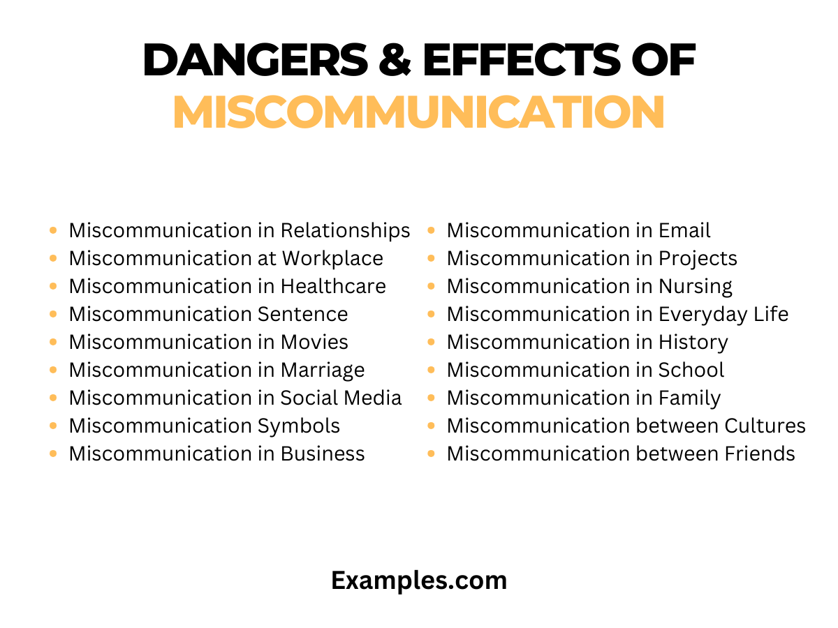 Dangers & Effects of Miscommunication