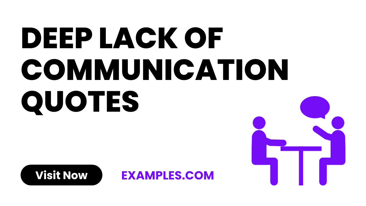 Deep Lack of Communication Quotes