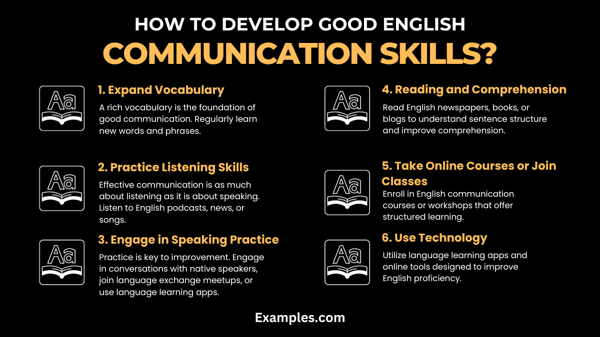 develop good english communication skills