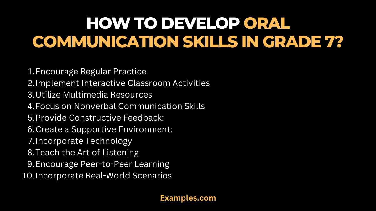 developing oral communication skills in grade 7