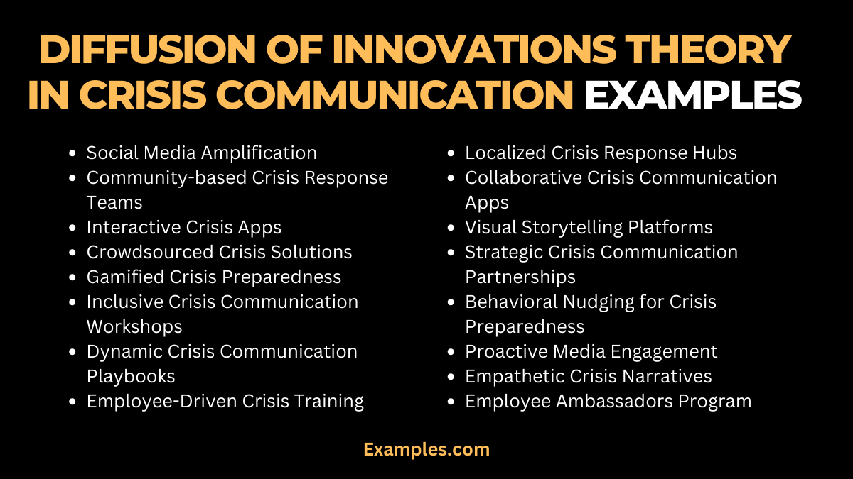 diffusion of innovations theory in crisis communication examples