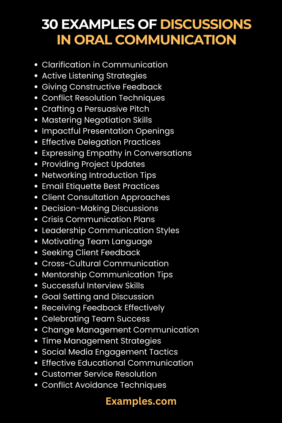 Discussions in Oral Communication 29+ Examples