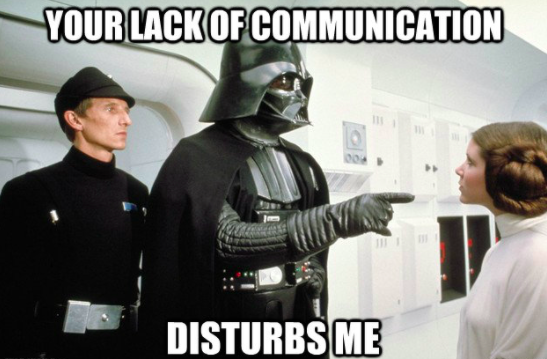 disturbed by lack of communication meme