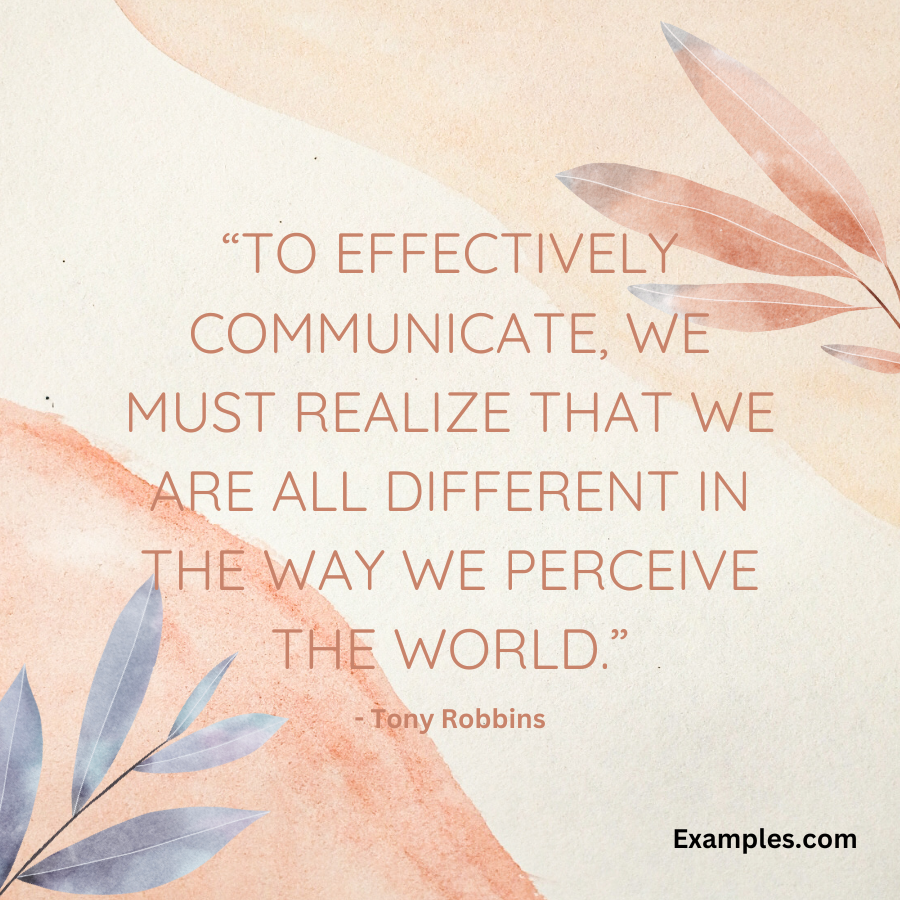 effectively communicate the way we perceive quote by tony robbins
