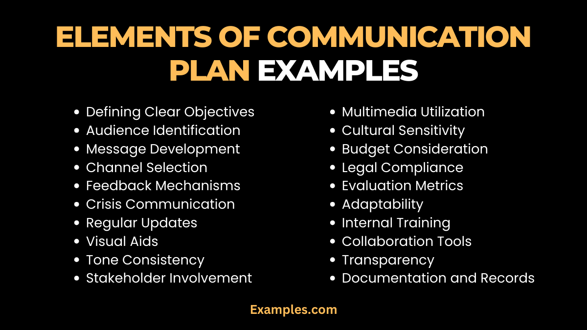 elements of communication plan pdf