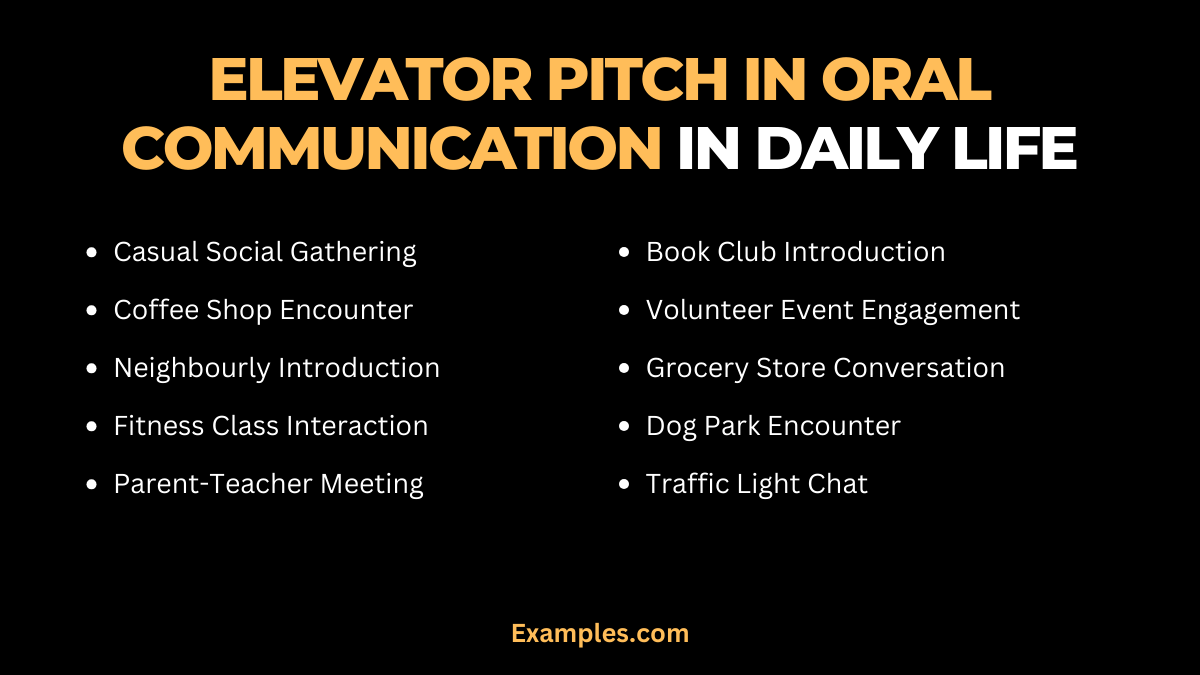 elevator pitch in oral communication 1