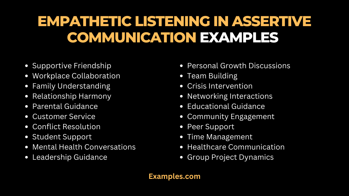 empathetic listening in assertive communication example
