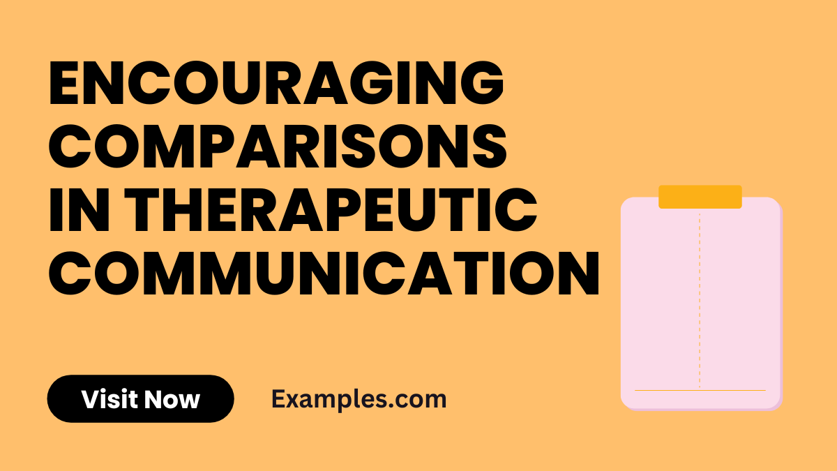 Encouraging Comparisons in Therapeutic Communication