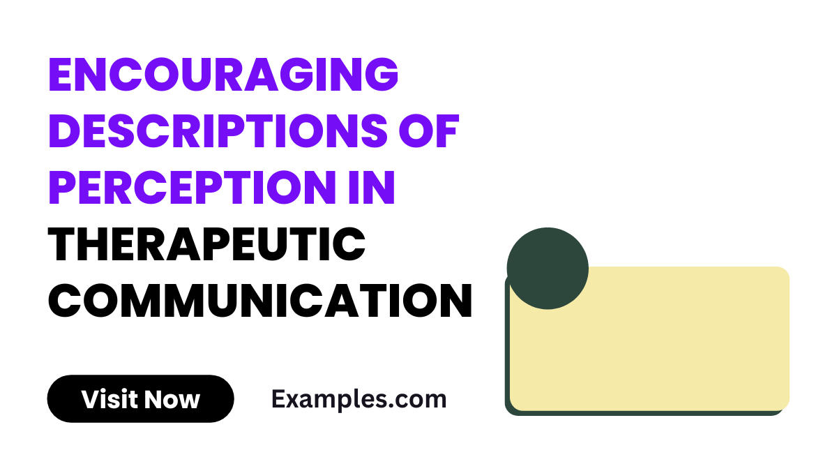 Encouraging Descriptions of Perception in Therapeutic Communication