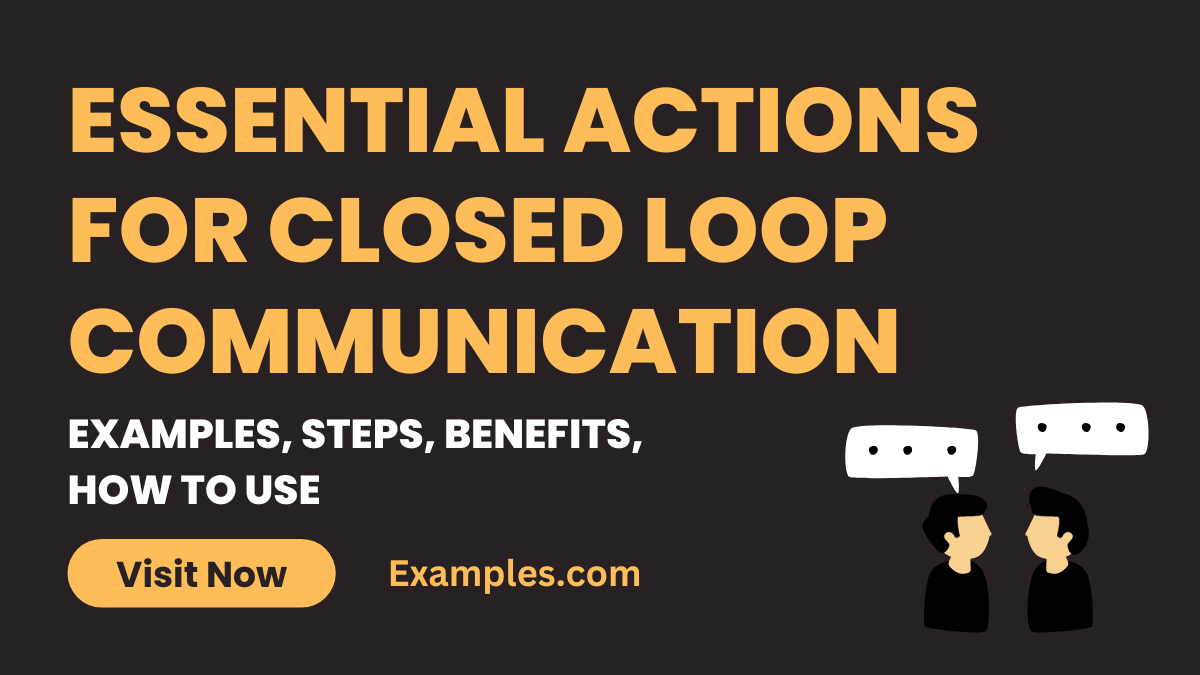 Essential Actions for Closed Loop Communication