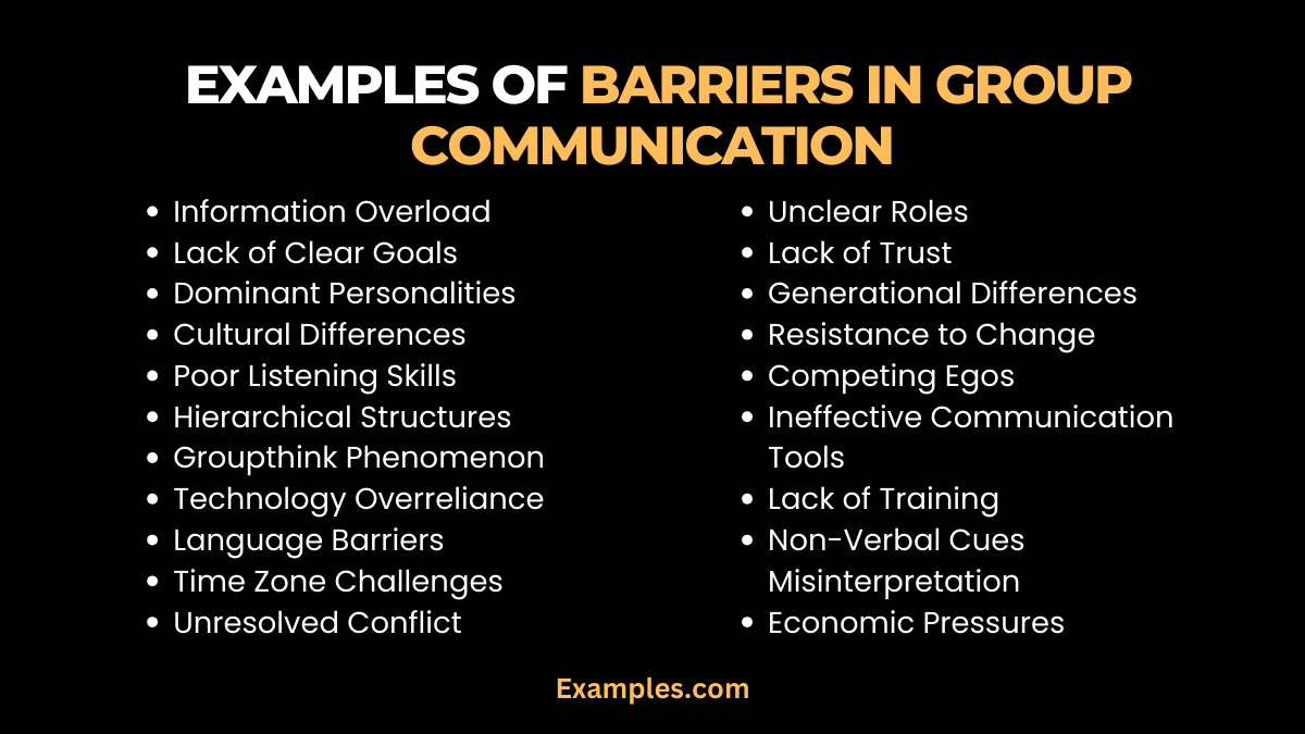examples of barriers in group communication 