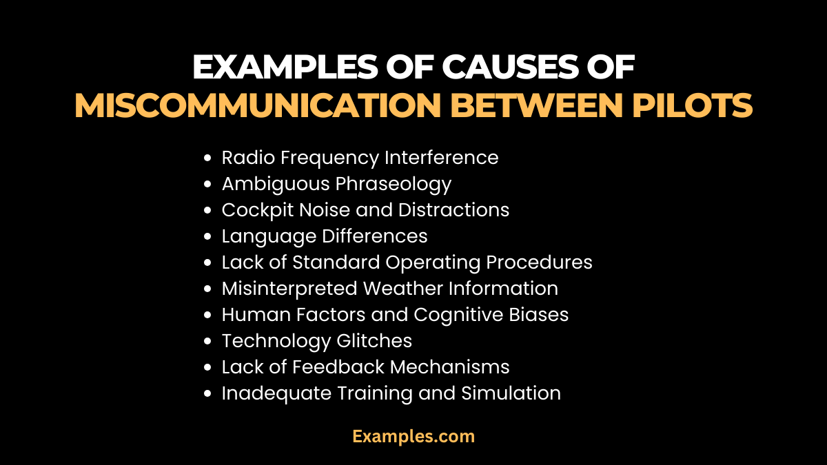 examples of causes of miscommunication between pilots