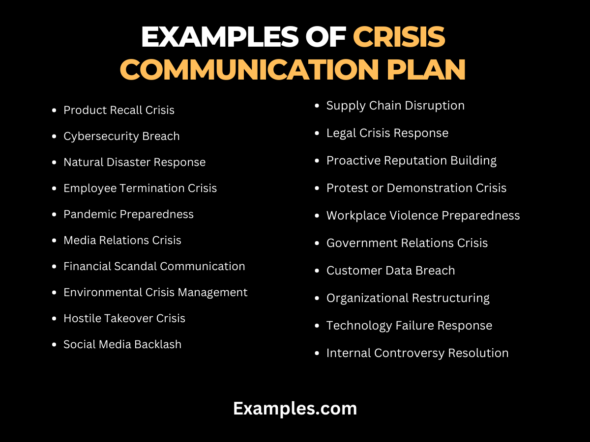 examples of crisis communication plan