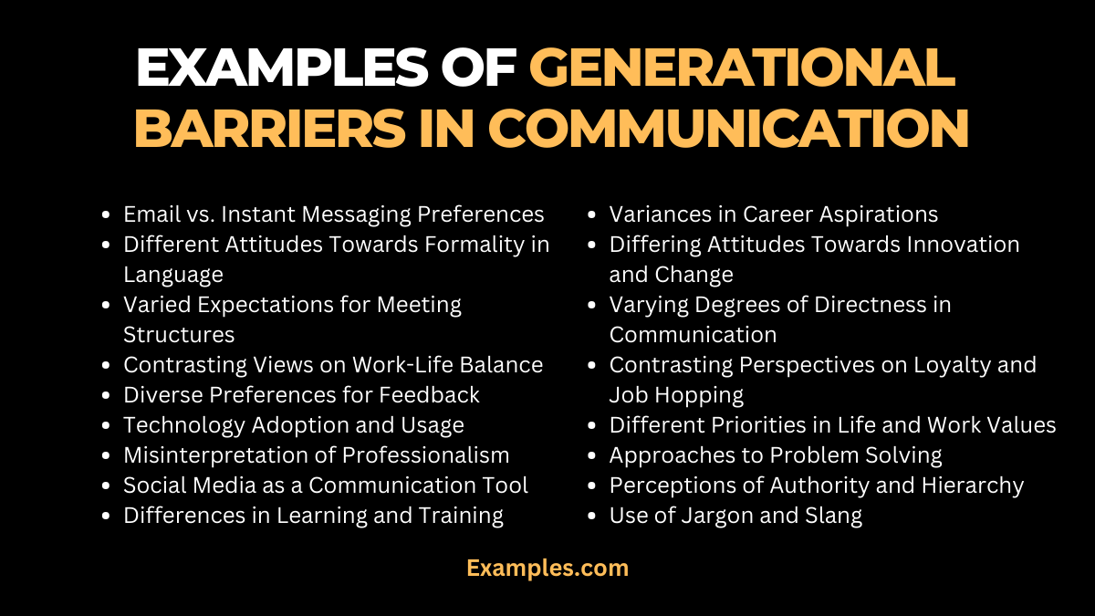 examples of generational barriers in communication
