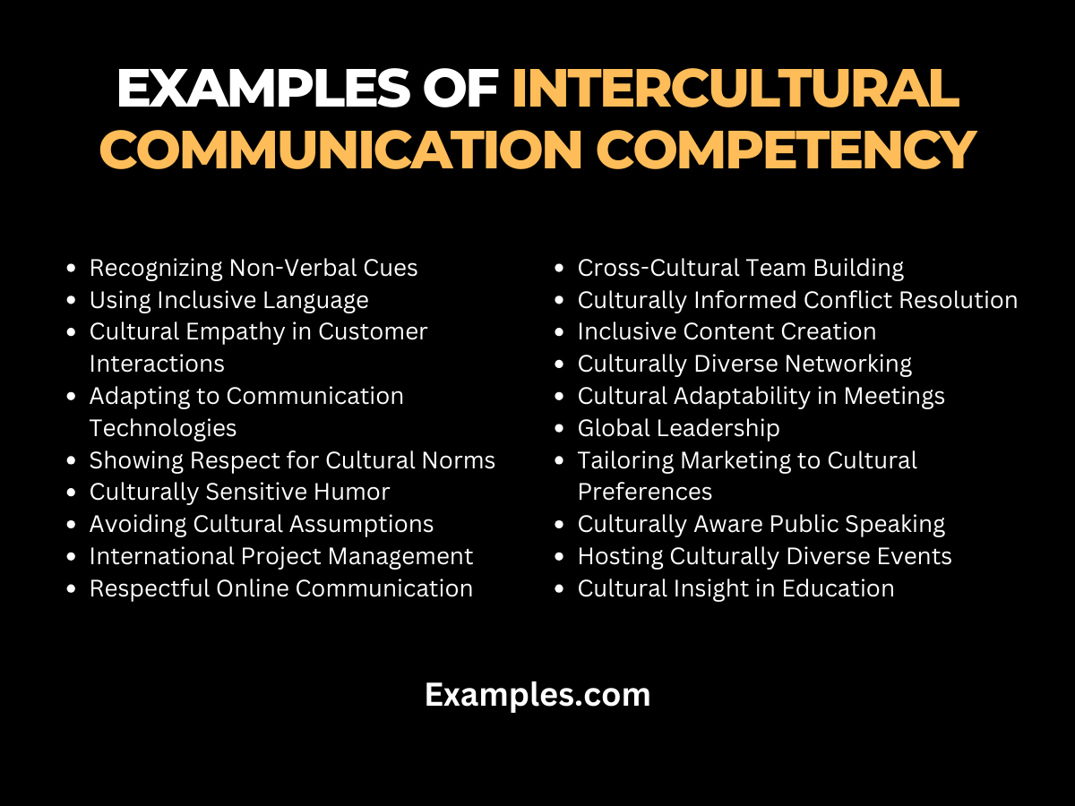 examples of intercultural communication competency