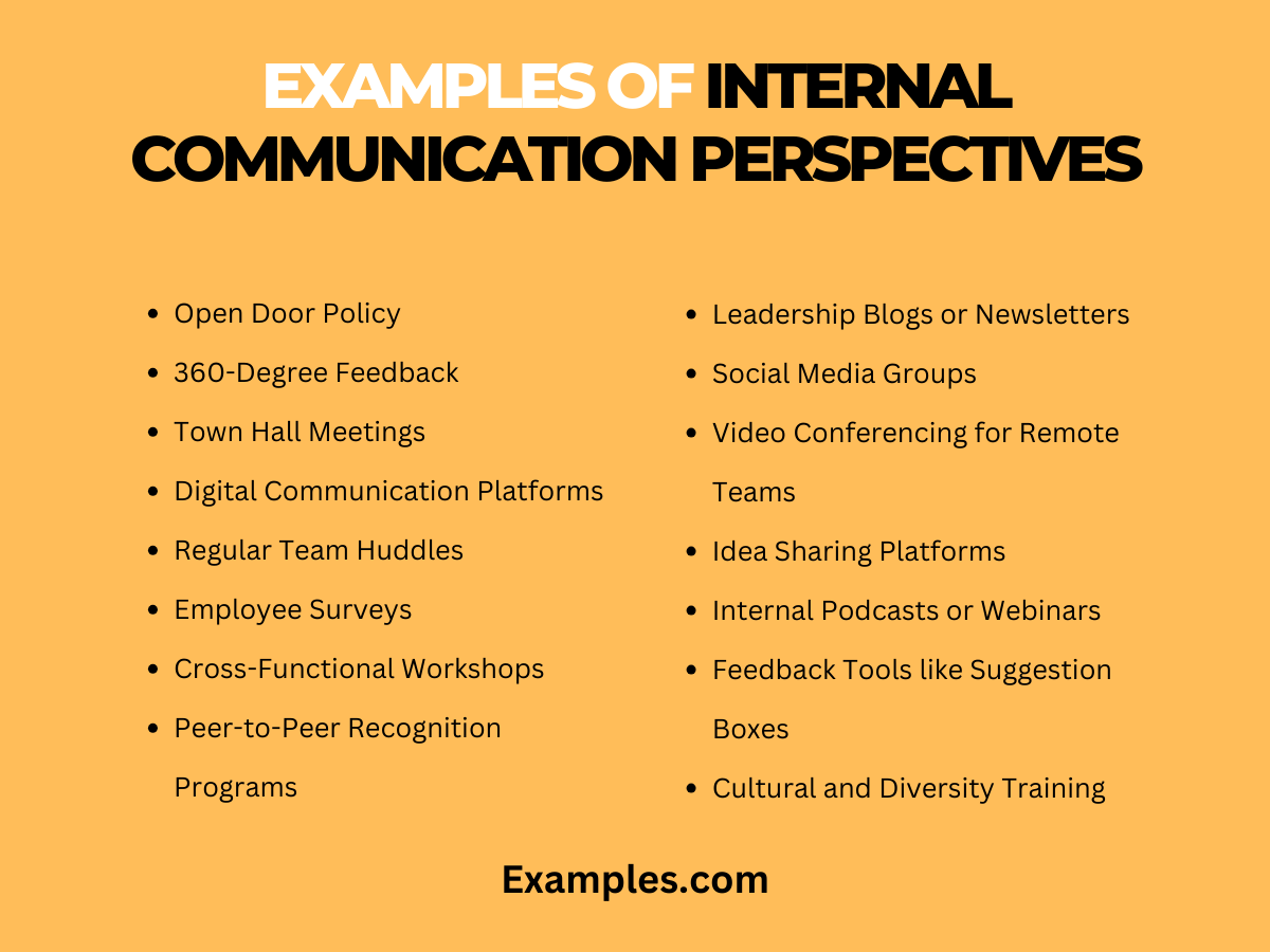examples of internal communication perspectives
