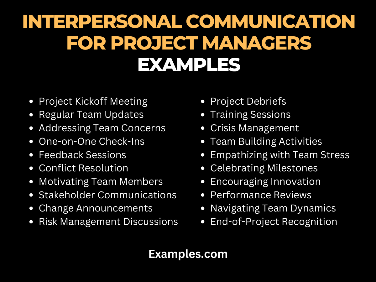 Examples of Interpersonal Communication for Project Managers