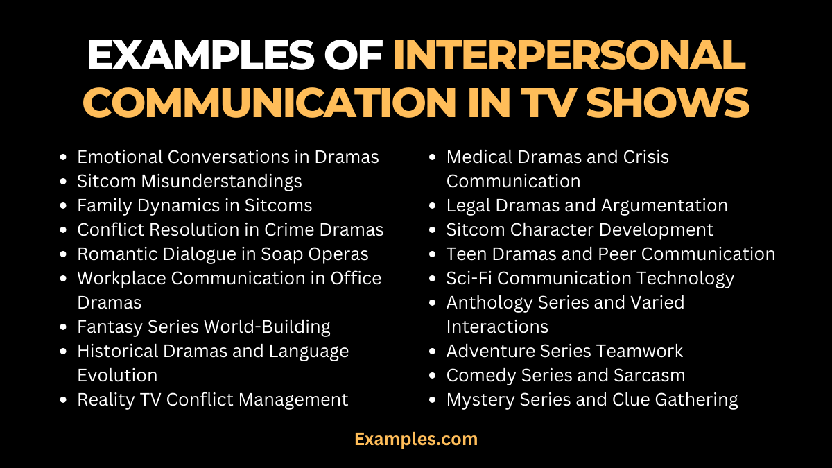 examples of interpersonal communication in tv shows