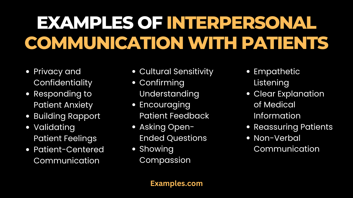 examples of interpersonal communication with patients