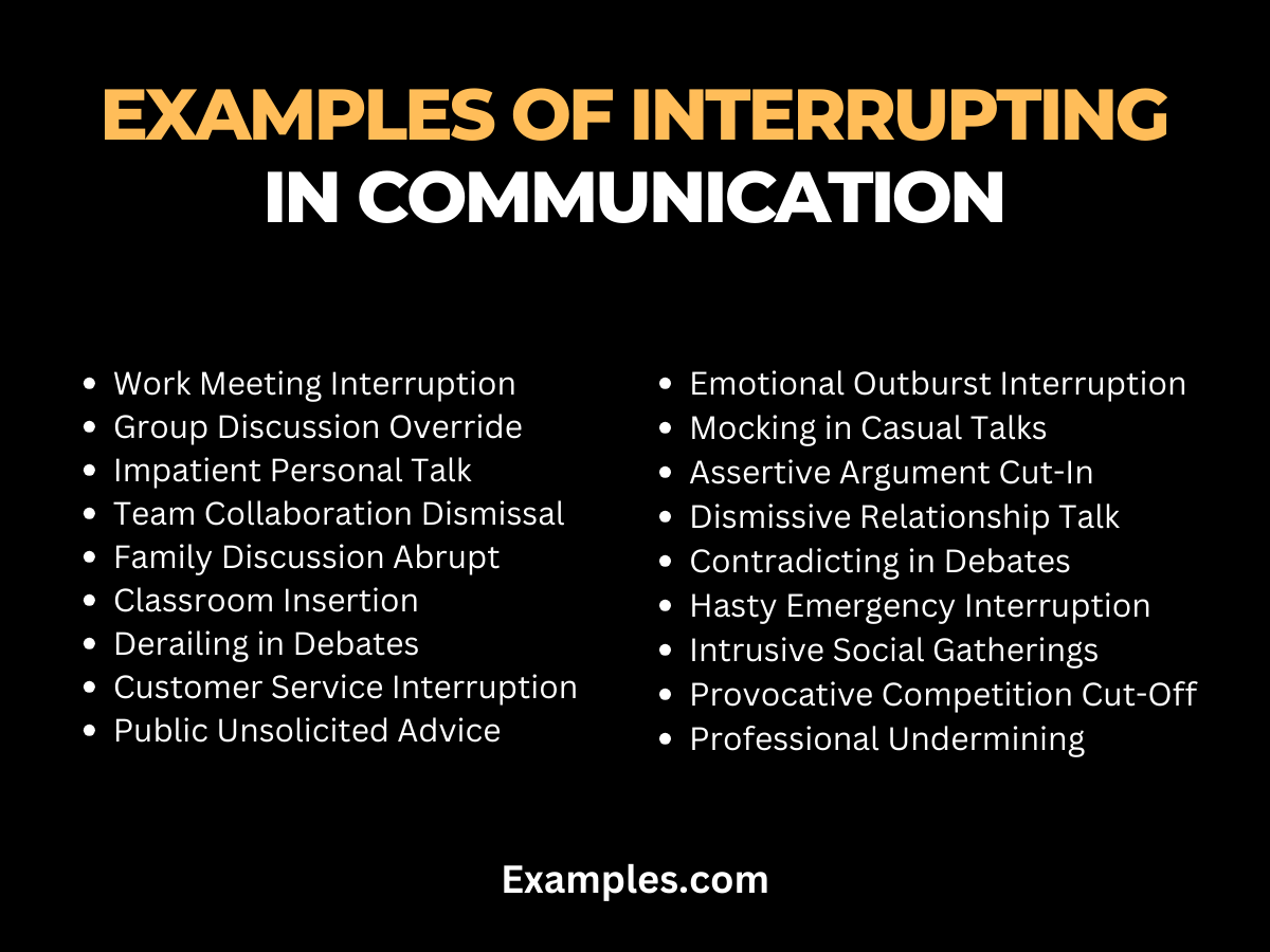 examples of interrupting in communication