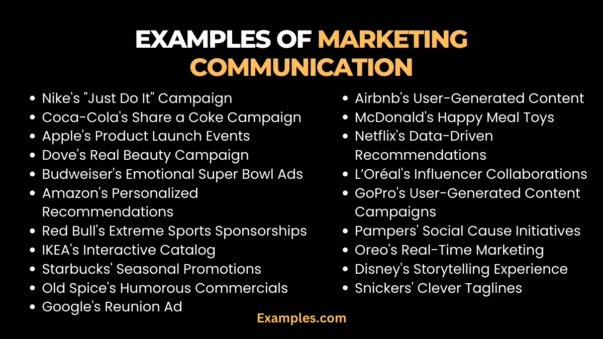 examples of marketing communication 2