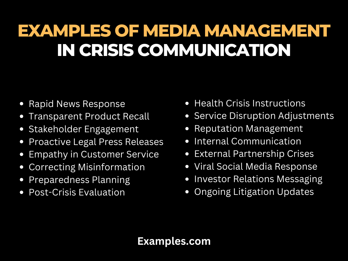 examples of media management in crisis communication