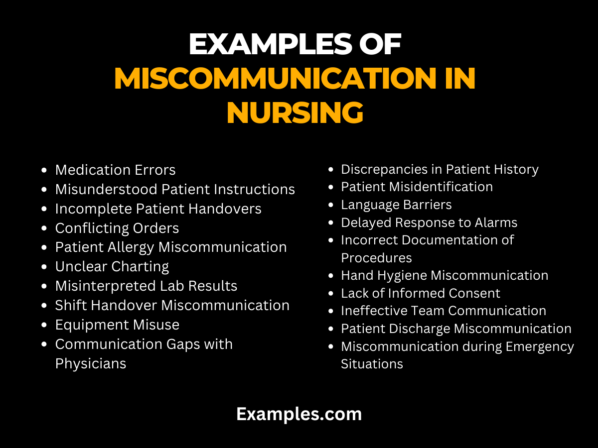 examples of miscommunication in nursing