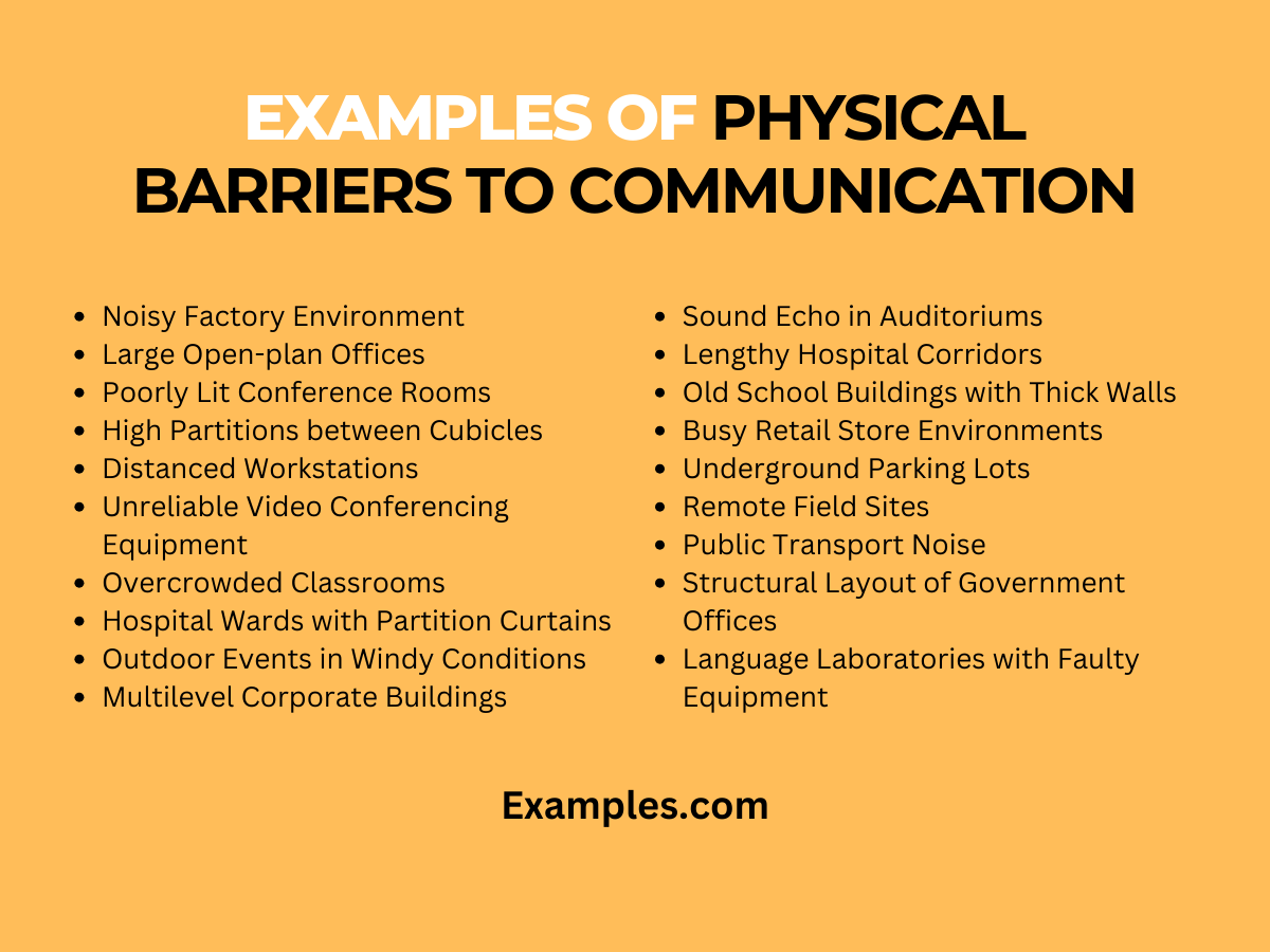 Physical Barriers to Communication Examples, Types, PDF