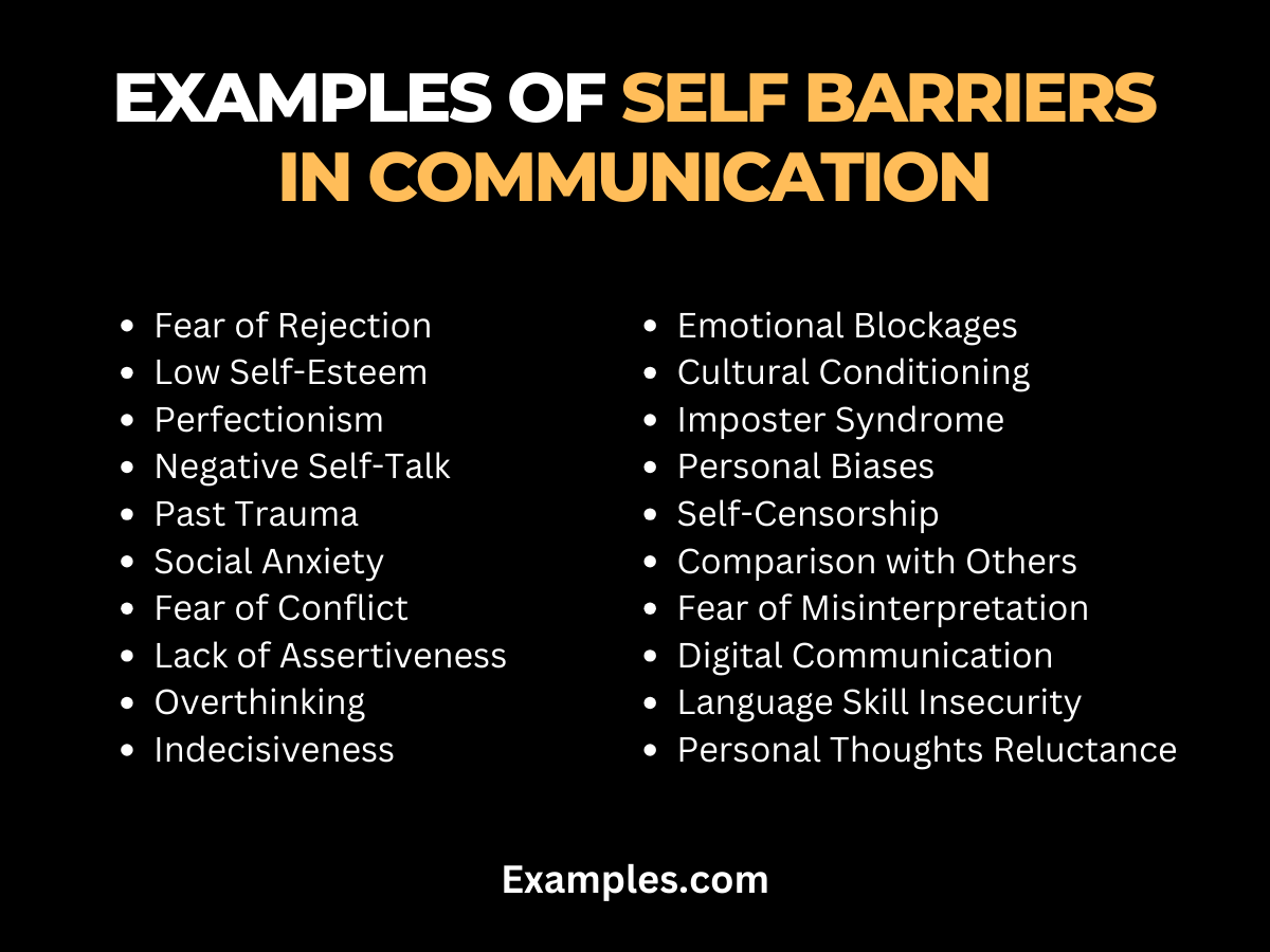 examples of self barriers in communication