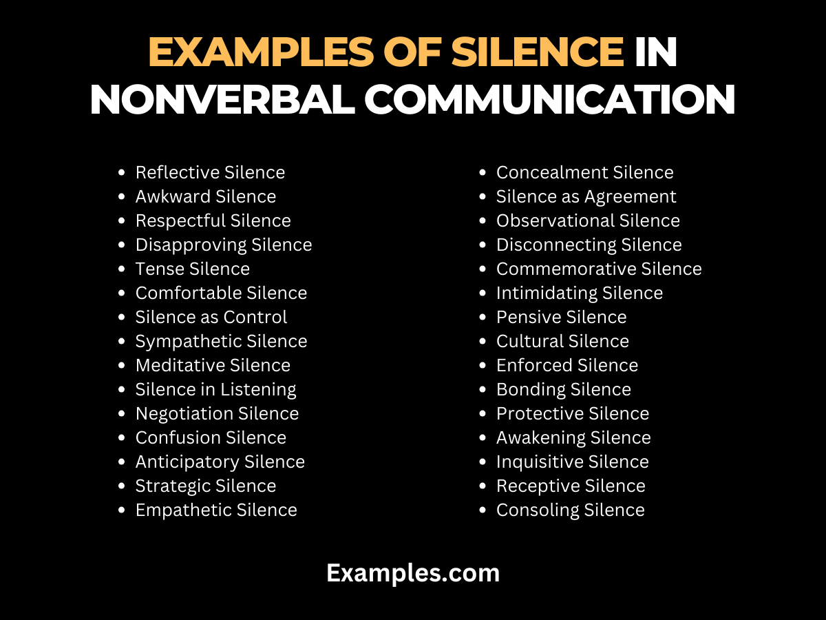 examples of silence in nonverbal communication
