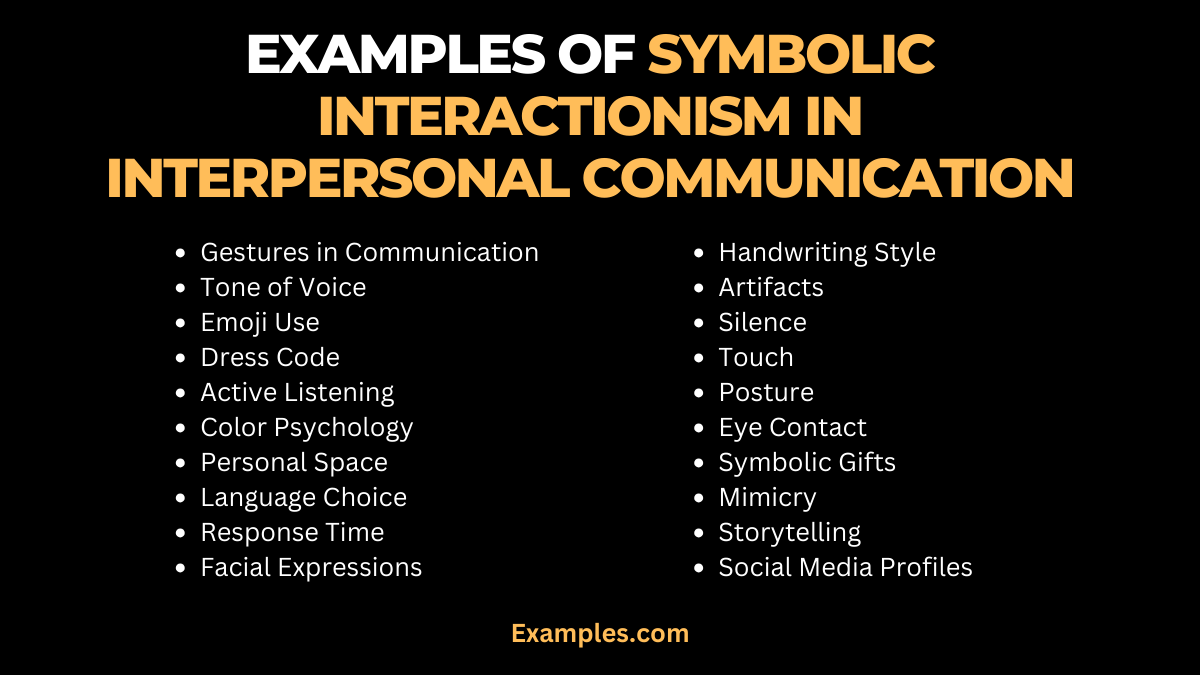 examples of symbolic interactionism in interpersonal communication