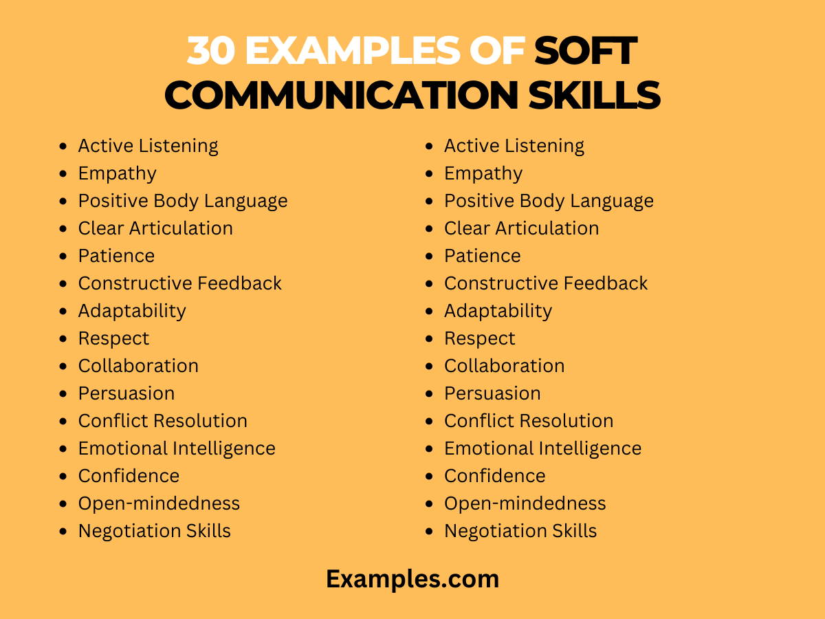 examples of soft communication skills
